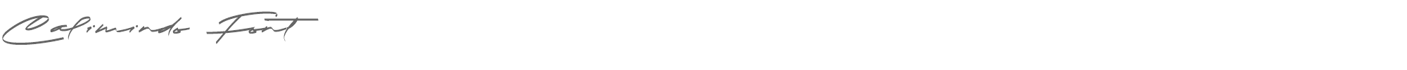 Sample characters Calimindo Font